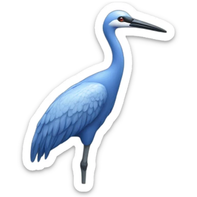 Crane sucker blue sticker