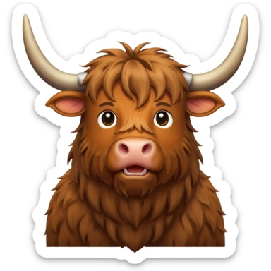 highland cow sticker