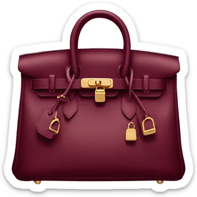Burgundy birkin sticker