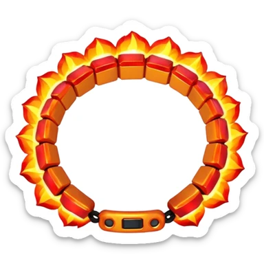 low poly fire bracelet gems sticker