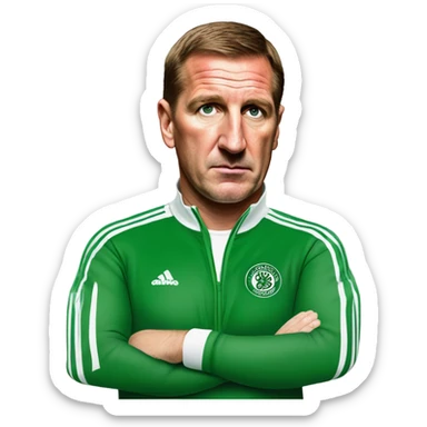 Brendan Rodgers Celtic manager  sticker