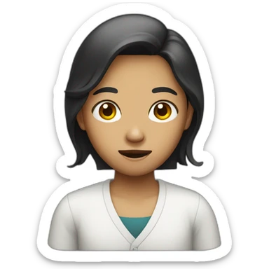 malay girl dressed as a guy shrugging sticker