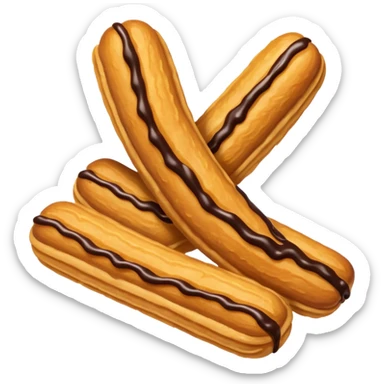 Churro with chocolate  sticker