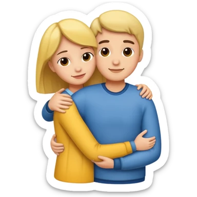 couples hug sticker