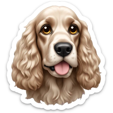bold cocker spaniel sticker