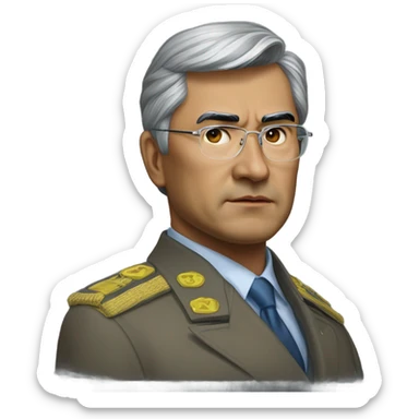 Kassym-Jomart Tokayev photorealistic serious sticker