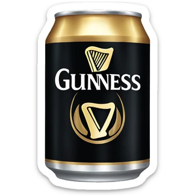 Guinness beer can sticker