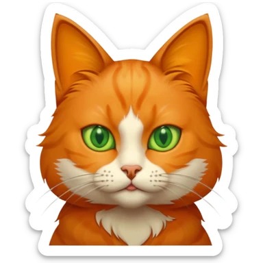 cat giving a warning sticker