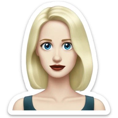 Eva Green with blonde and blue eyes sticker