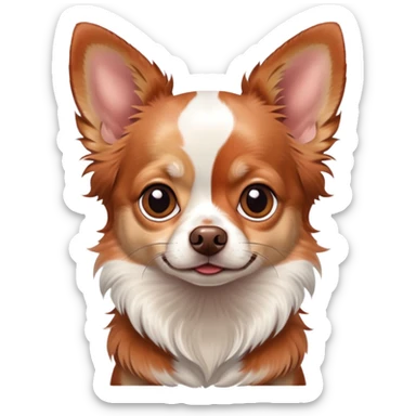 Red Merle chihuahua  sticker
