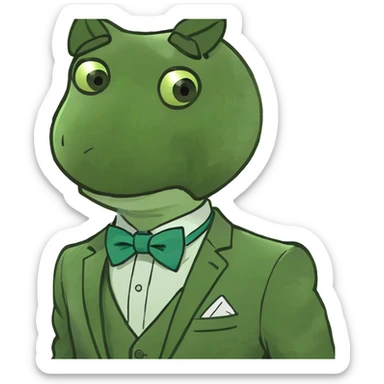 boy in bowtie and jacket sticker