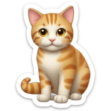 cat with twig sticker