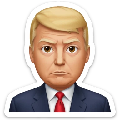 President Trump is bald  sticker