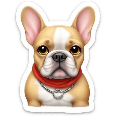 French bull dog in simba outfit sticker