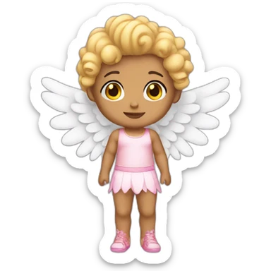 cupid light skin with wings sticker