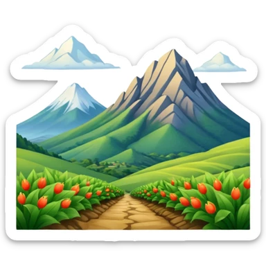 Montaña y paisaje sticker