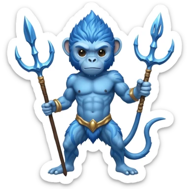 water elemental monkey warior sticker