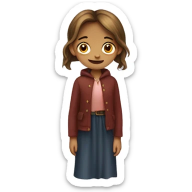 girl with hunchback sticker