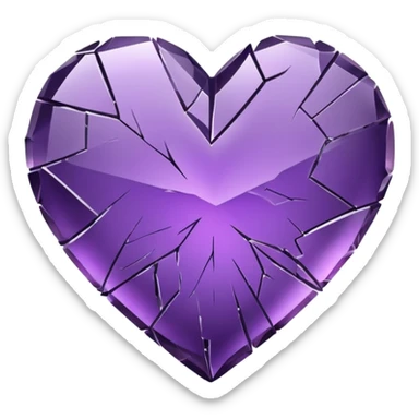 Broken Purple Heart  sticker