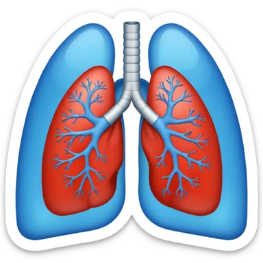 Lung disease blue emoji  sticker