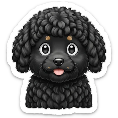 black cockapoo sticker