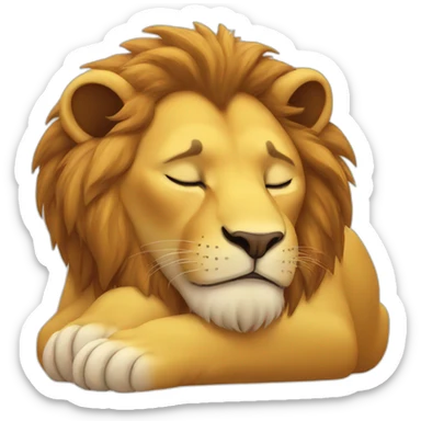 Lion sleeping sticker