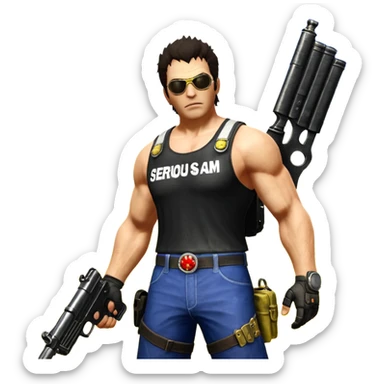 Эмблема игры serious sam 4 sticker