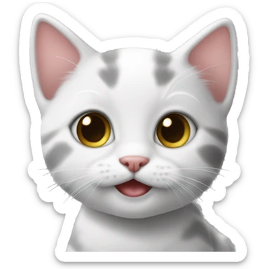 Adorable kitten sticker