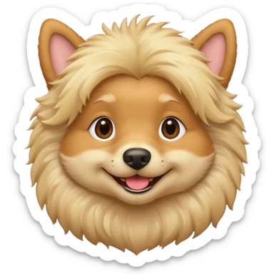 Cute dog blonde sticker