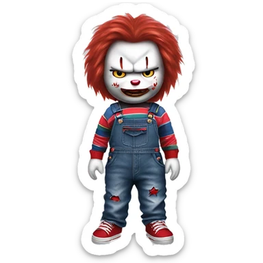 Chucky hello kitty  sticker