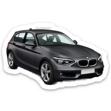 4 door dark grey bmw 1 series  sticker