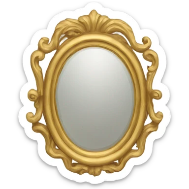 vintage golden mirror sticker
