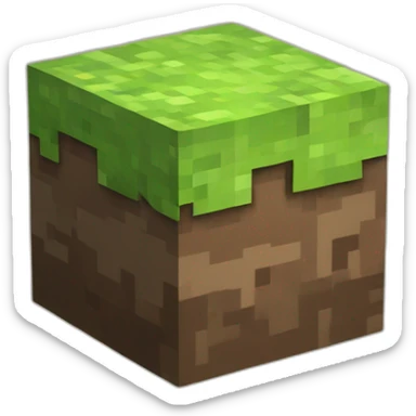 Minecraft dirt block sticker