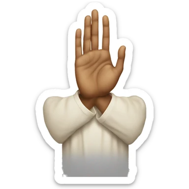 Prayer hands with the world inside sticker