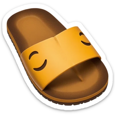 sole of a sandal viewed from below, emoji style sticker