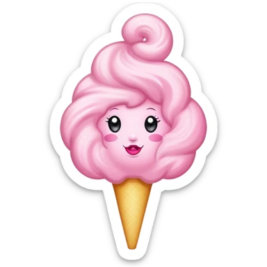 Vintage circus cotton candy sticker