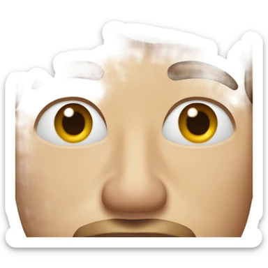 A guy with sugar under his nose  sticker