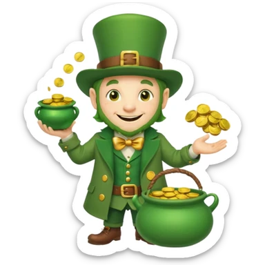 funny leprechaun sticker