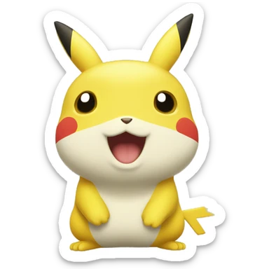 Tête pikatchu sticker