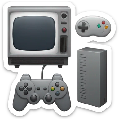 Tv with game console  sticker