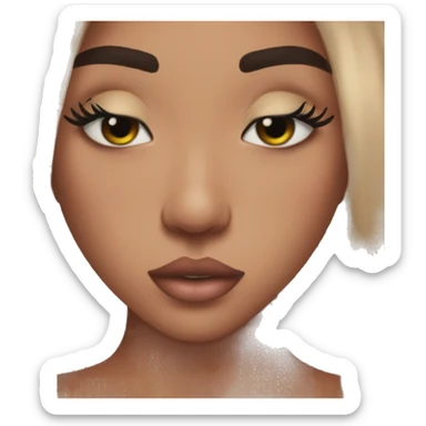 🥺 emoji with long lushes lashes sticker