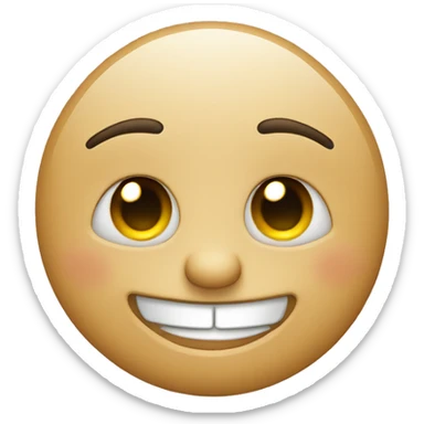 Face with a smile and the peace sign by the eye sticker