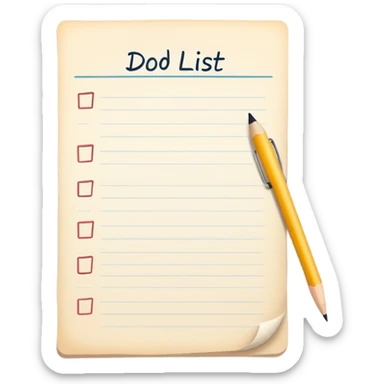 very long endless one-page to-do list sticker