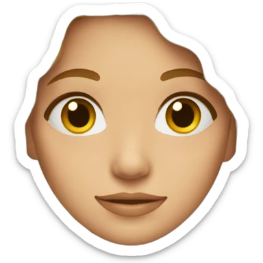 girl with wavy brown hair and blonde strands sticker