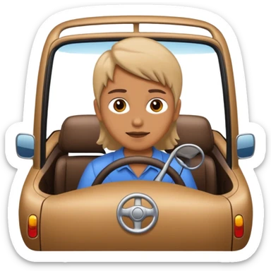 person driving car sticker