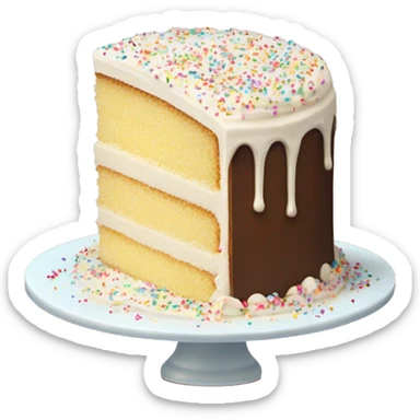Vanilla cake with sprinkles  sticker