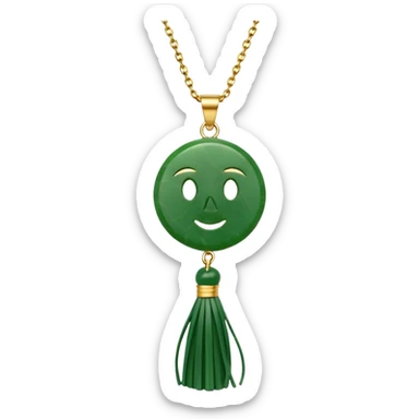 jade ade tassel pendant sticker