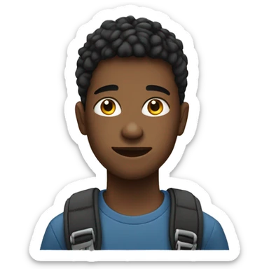 a student boy in 20 yers sticker