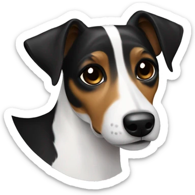 All Black Only Jack Russell Terrier no brown no white  sticker