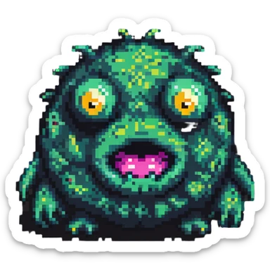 Blob monster with one eye sticker